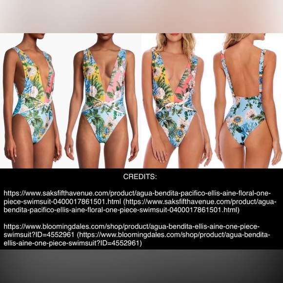 NWT Agua Bendita Pacifico Ellis Aine Floral One-Piece Swimsuit, Size XL - Picture 16 of 16